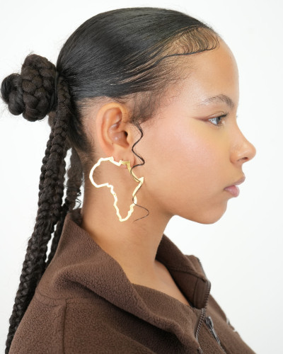 Boucles d'oreilles Queen Africa puces