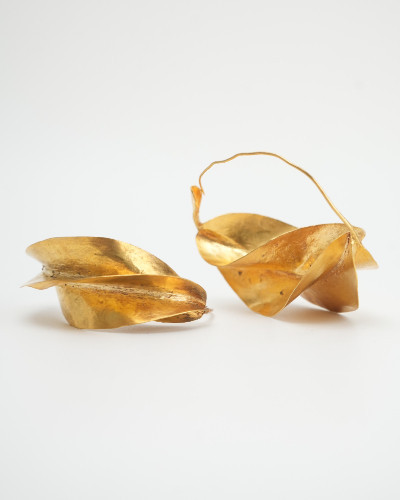 Boucles d’oreilles Fulani Maxi – Bronze artisanal 9x7 cm