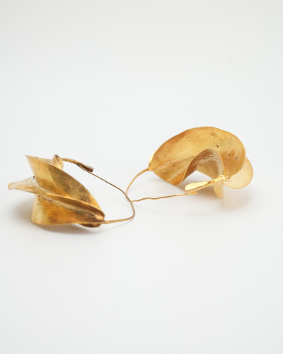 Boucles d’oreilles Fulani Maxi – Bronze artisanal 9x7 cm